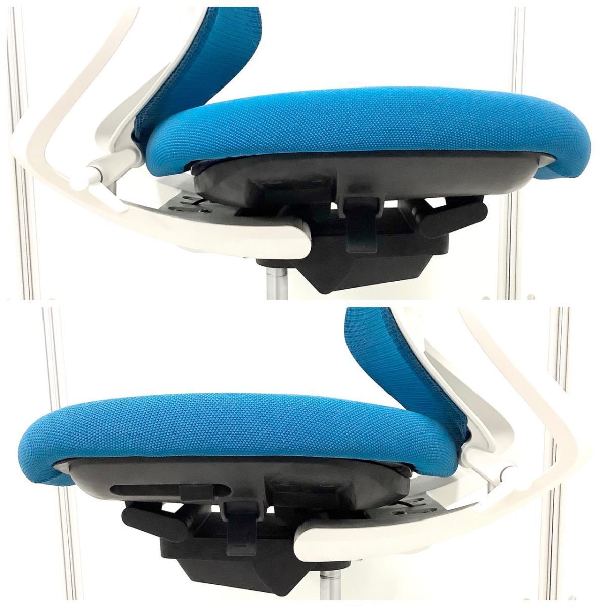 KOKUYO 青いメッシュデスクチェア 中古】デュオラ メッシュ コクヨ/KOKUYO 肘無ハイバックチェア 598641