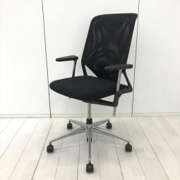 【世界各国でデザインアワードを受賞したスタイリッシュなメッシュチェア!】■ヴィトラ(Vitra)製 メダ2(MEDAⅡ)チェア 肘付 ハイバック 背面メッシュ ■固定肘 ■ブラック/598366