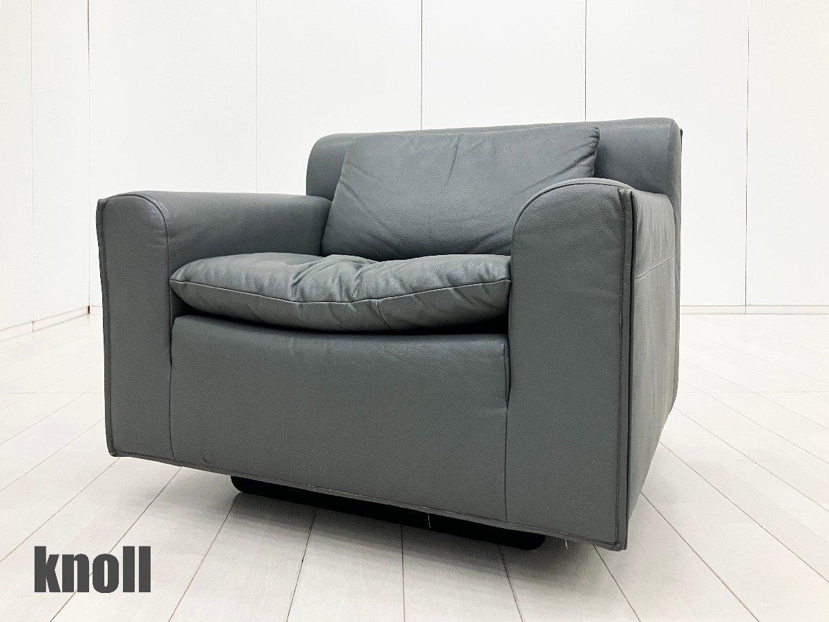 KNOLL ノール■ヴィンテージ■1人掛けソファ■総本革■ブラック■モダン■ 中古】 Knoll/ノール ソファー 598700 - 中古オフィス家具ならオフィス