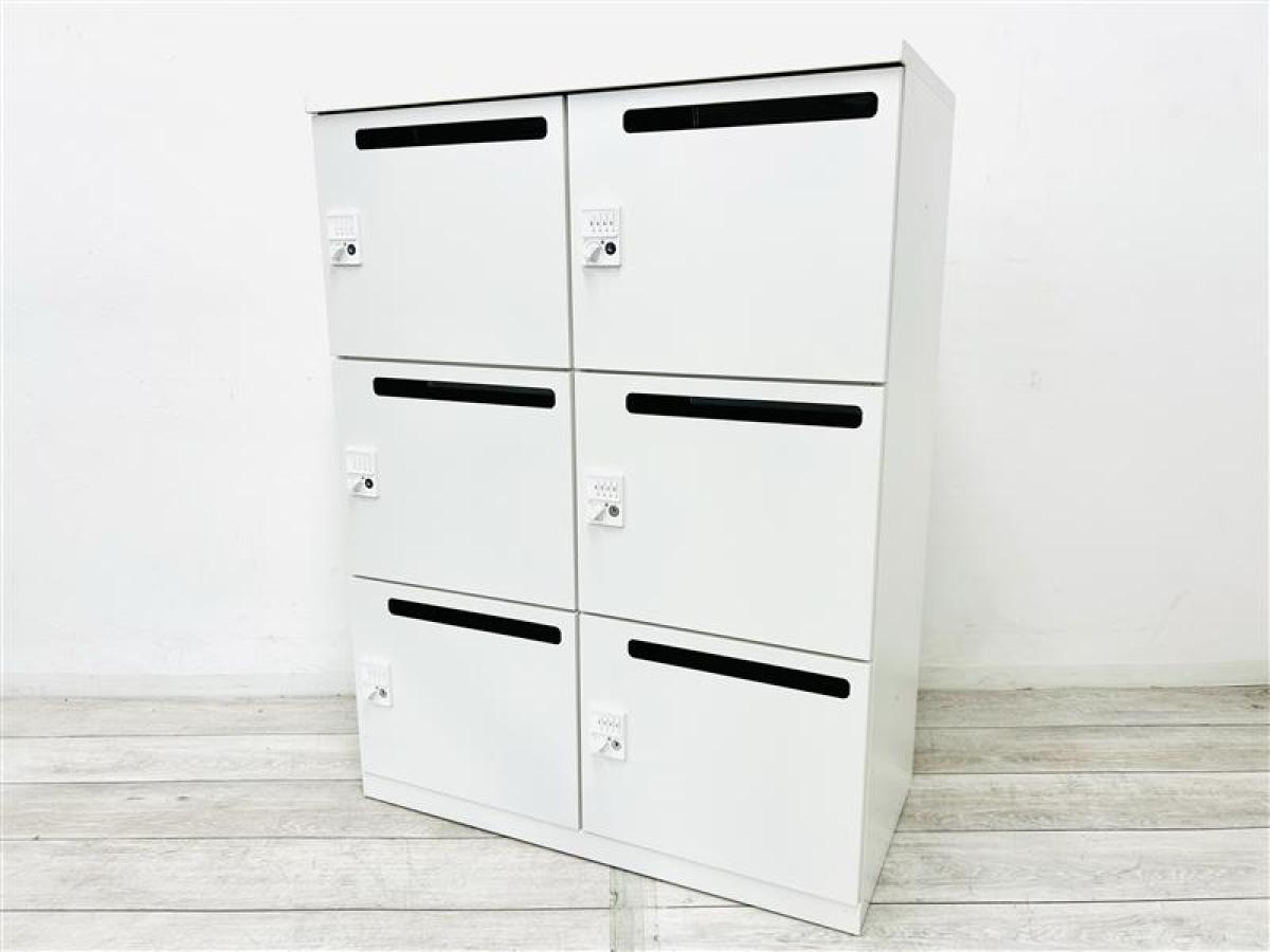【オフィスに最適！使い勝手の良いダイヤル錠タイプの6人用メールロッカーの入荷です！】■イナバ製　イプリア(iprea)シリーズ　■6人用パーソナルロッカー　■ホワイト　■ダイヤル錠　■投函口あり　■W:900mm×D:460mm×H:1200mm
                        イプリア
                                    中古
            