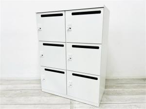 【オフィスに最適!使い勝手の良いダイヤル錠タイプの6人用メールロッカーの入荷です!】■イナバ製 イプリア(iprea)シリーズ ■6人用パーソナルロッカー ■ホワイト ■ダイヤル錠 ■投函口あり ■W:900mm×D:460mm×H:1200mm