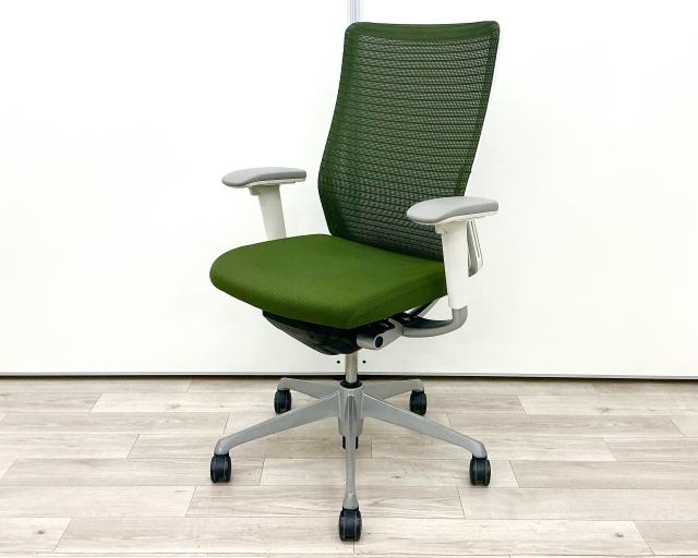 【中古】コーラルメッシュ CQ86GZ FSJ5 オカムラ（okamura） 肘付ハイバックチェア