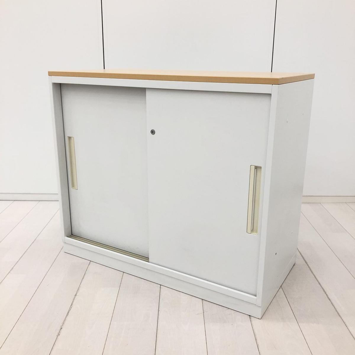 オーダー家具　キャスター付　キャビネットused美品 中古】HSシリーズ 5-820-5022 N2 ウチダ/UCHIDA ローキャビネット