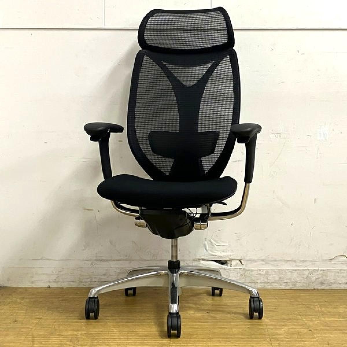 中古】サブリナ C885BX FSY1 オカムラ/okamura 肘付ハイバックチェア