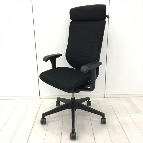 【中古】エピオスチェア KE-457GBET1T1T1 イトーキ（ITOKI） 肘付ハイバックチェア