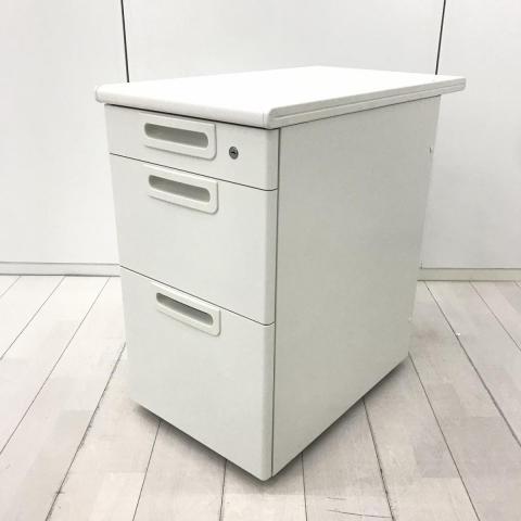 【中古】LA RY-047D-D3 WS/WH プラス（PLUS） ワゴン3段