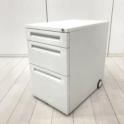 【収納量アップでデスクワークが充実! 書類や備品の管理におすすめ!】■ウチダ(UCHIDA)製 フィードエヌ(FEED-N)シリーズ 3段ワゴン デスクインワゴン H610mm ■キャスター付き ■シリンダー錠 ■ホワイト 【弊社使用欄:A01079915】