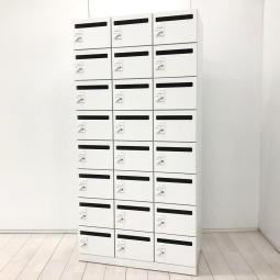 ☆24人用！【省スペースに多人数分！フレキシブルな働き方に対応！】■コクヨ製　24人用パーソナルロッカー　ホワイト　ダイヤル錠タイプ　■モバイルワーカーにオススメ！鍵の持ち運び要らず！　メールロッカー　ダイヤルロッカー　シューズボックス　24人用メールボックス　ダイヤルロック　モバイルロッカー　【KOKUYO　EDIA】