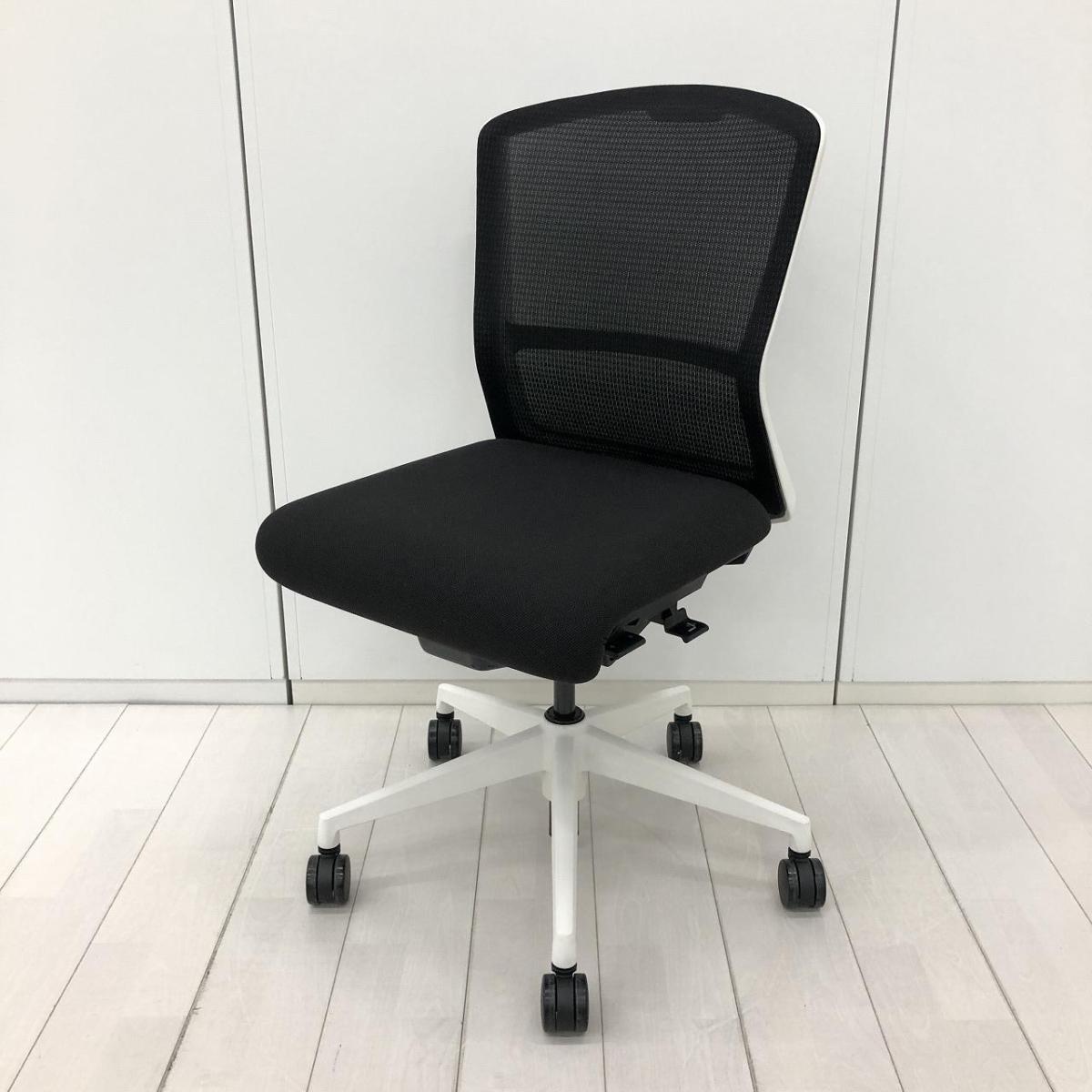 中古】エルフィ ELA2-00B ウチダ/UCHIDA 肘無ミドルバックチェア