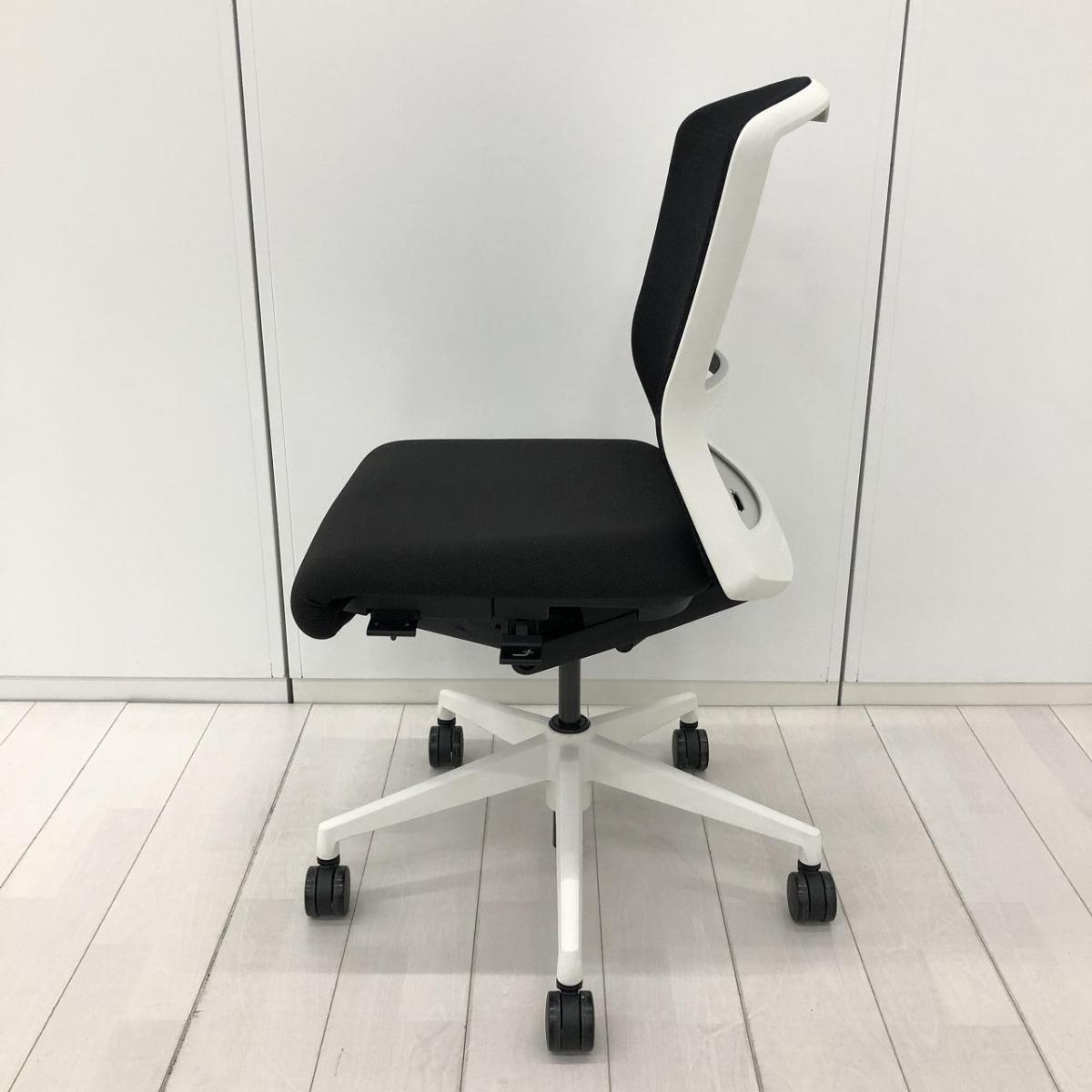 中古】エルフィ ELA2-00B ウチダ/UCHIDA 肘無ミドルバックチェア 