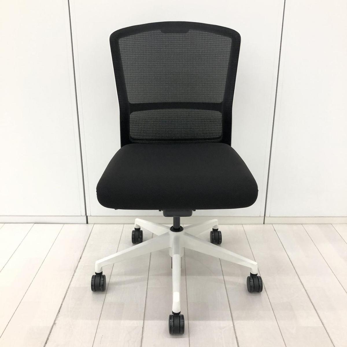 中古】エルフィ ELA2-00B ウチダ/UCHIDA 肘無ミドルバックチェア 