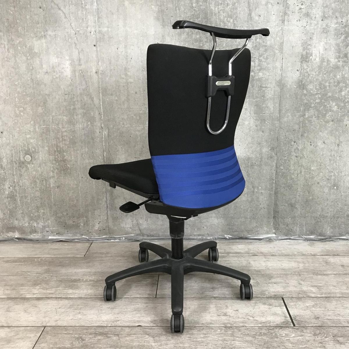 中古】フィーゴチェア オカムラ/okamura 肘無ミドルバックチェア