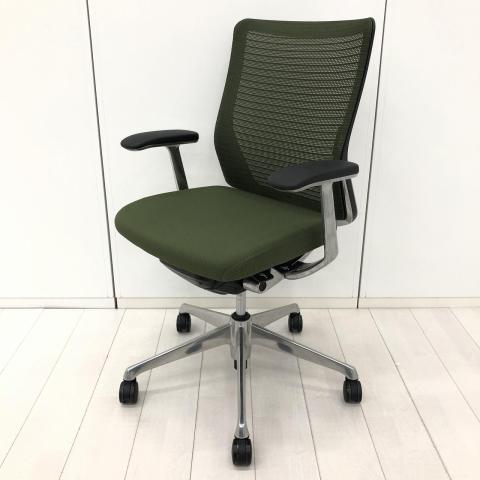 【中古】コーラルメッシュ CQ41BR-FSJ5 オカムラ（okamura） 肘付ミドルバックチェア