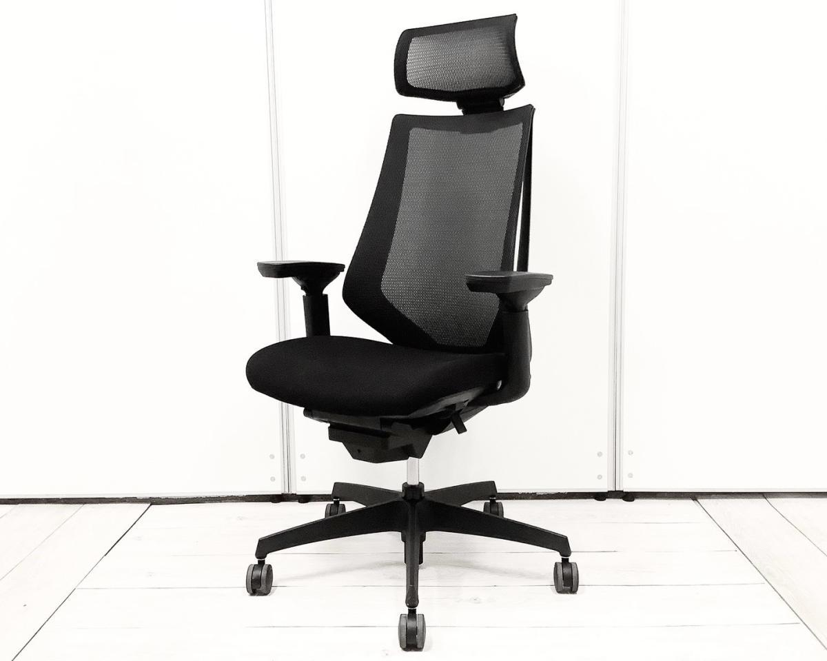 TG350①☆KOKUYO☆デュオラ☆オフィス☆メッシュ☆チェア☆肘付き☆22年 中古】デュオラ メッシュ コクヨ/KOKUYO 肘付ハイバックチェア 599660