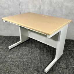 プラス製の平机【フラットライン/ナチュラル天板】が入荷しました！　＊中古オフィス家具・中古オフィスチェアをお探しの方は、オフィスバスターズ福岡博多店までお気軽にお問い合わせください！#良品　#格安　#事務机