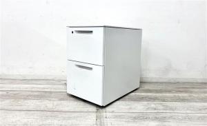 【定価約8万円】【書類の収納に便利!2段ワゴン入荷!】■コクヨ製 iSシリーズ 2段ワゴン ■シリンダー錠 ■ホワイト