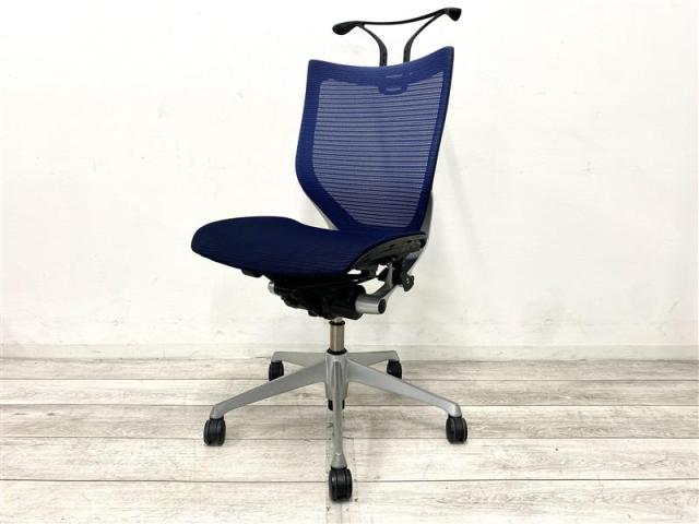 【中古】バロンメッシュチェア CP34DR FEF4 オカムラ（okamura） 肘無ローバックチェア