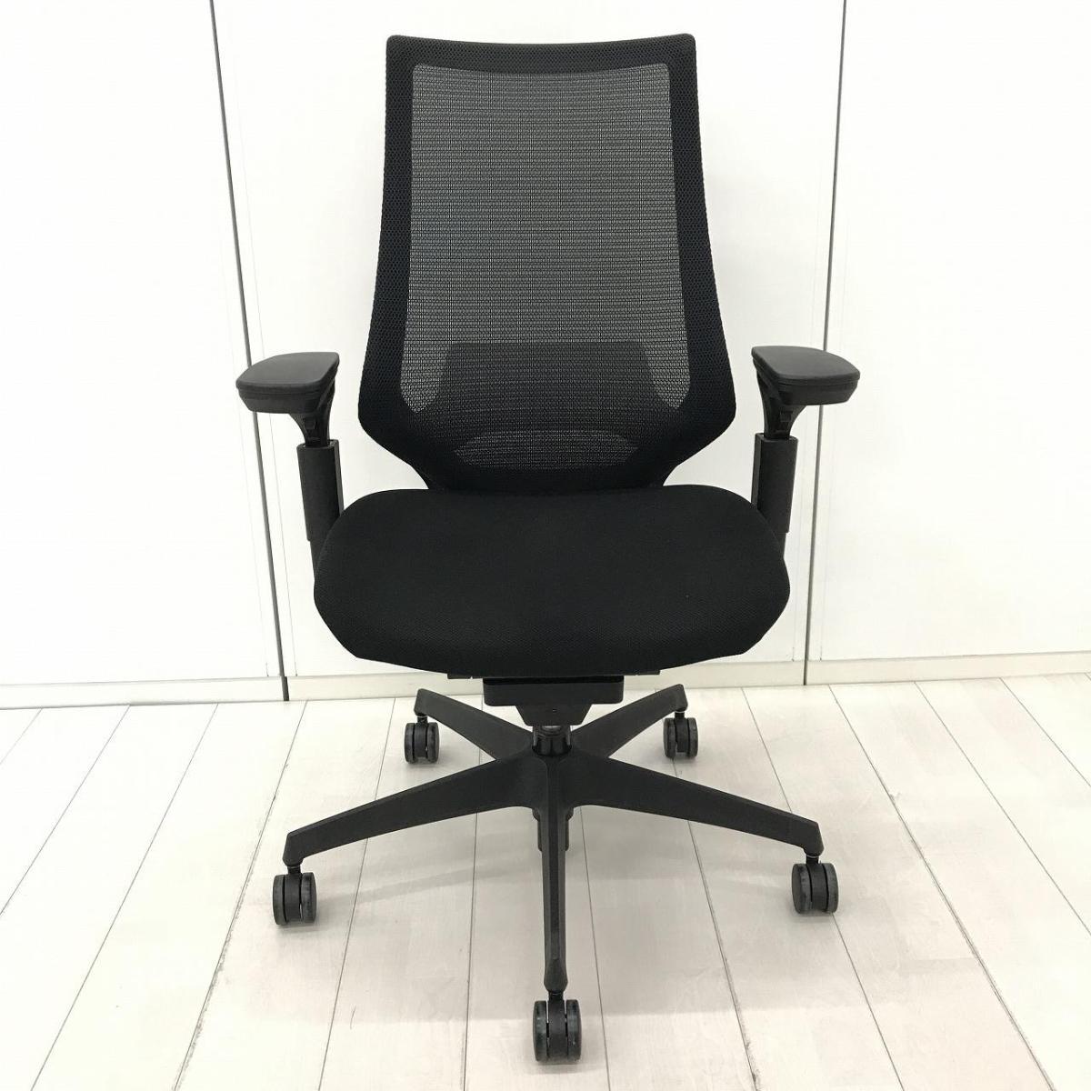 TG350①☆KOKUYO☆デュオラ☆オフィス☆メッシュ☆チェア☆肘付き☆22年 中古】デュオラ メッシュ コクヨ/KOKUYO 肘付ハイバックチェア 599891