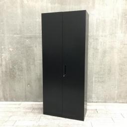 【豊富な収納スペースでオフィス書類をスッキリ整理！】■コクヨ　エディアシリーズ　両開き書庫　ブラック　H2150mm　ハイキャビネット　■洗練された空間を演出するブラックタイプ！【KOKUYO　EDIA】