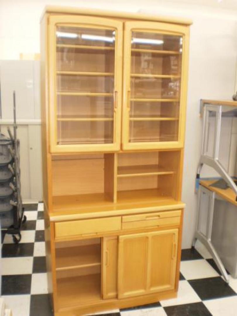 ■状態良好■　大きめなキッチンキャビネット【きれいな木目カラー】
                                    中古
            