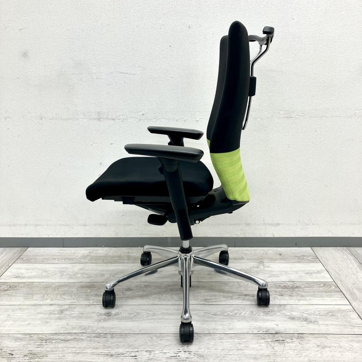 中古】フィーゴチェア CJ96BR FAM6 オカムラ/okamura 肘付ハイバック