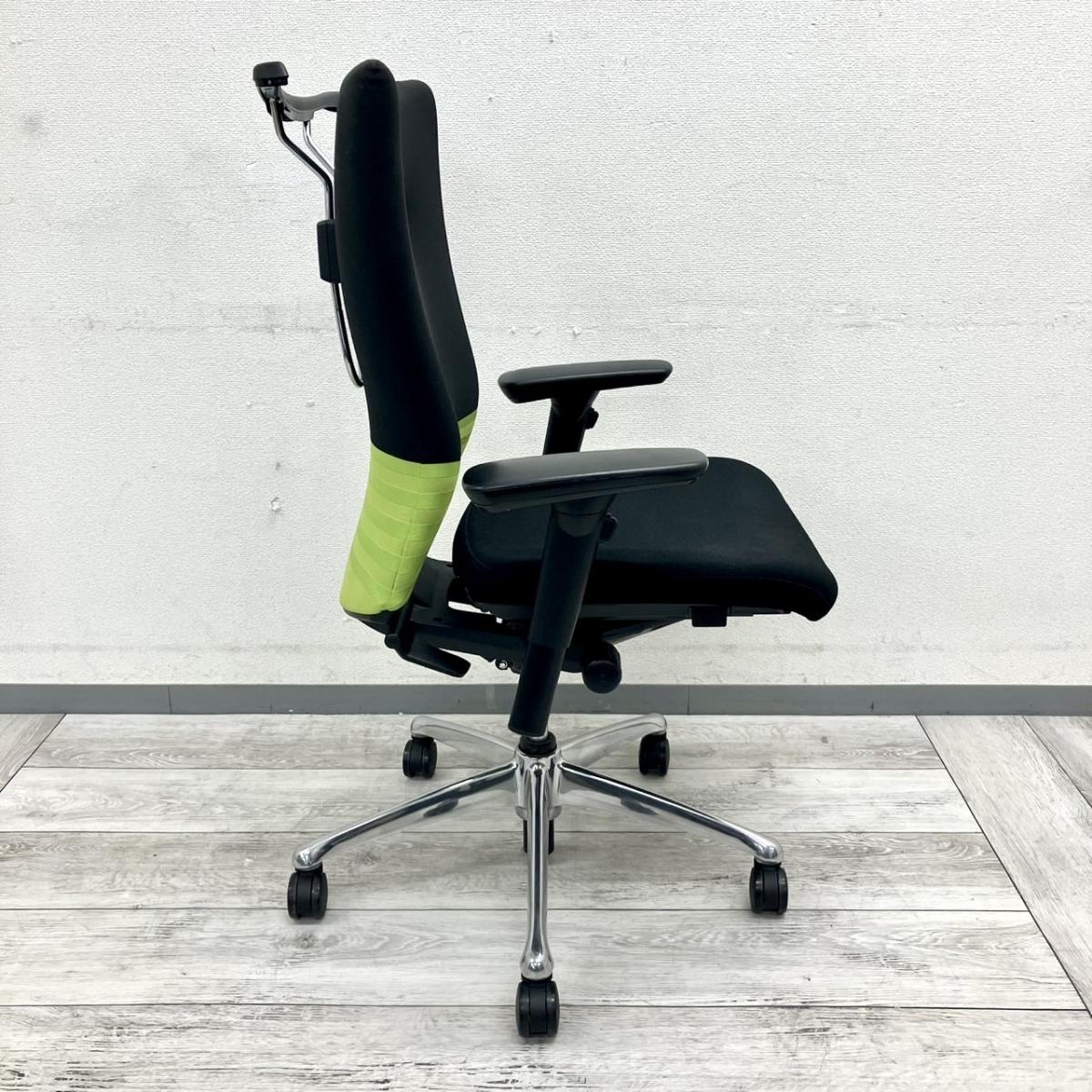 中古】フィーゴチェア CJ96BR FAM6 オカムラ/okamura 肘付ハイバック