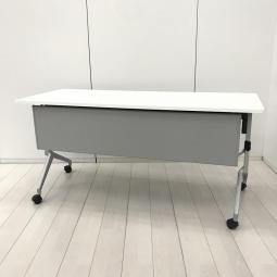 【西】～使わないときはすっきり、美しく収納。～【コクヨ】【サイドスタックテーブル】【ホワイト】【テーブル】【幕板無】【椅子】【書庫】【書棚】【棚】【ラック】【収納】【格安】【安い】【メーカー】【レイアウト変更】【模様替え】