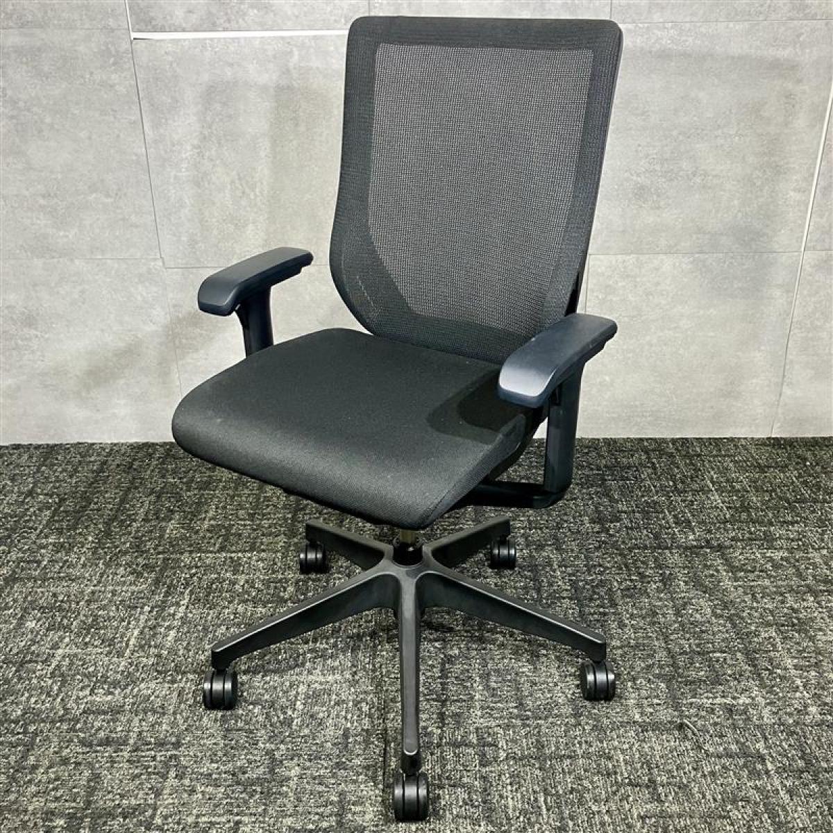 中古】ミレッザ KF-910JB-T1T1T1 イトーキ/ITOKI 肘付ハイバックチェア