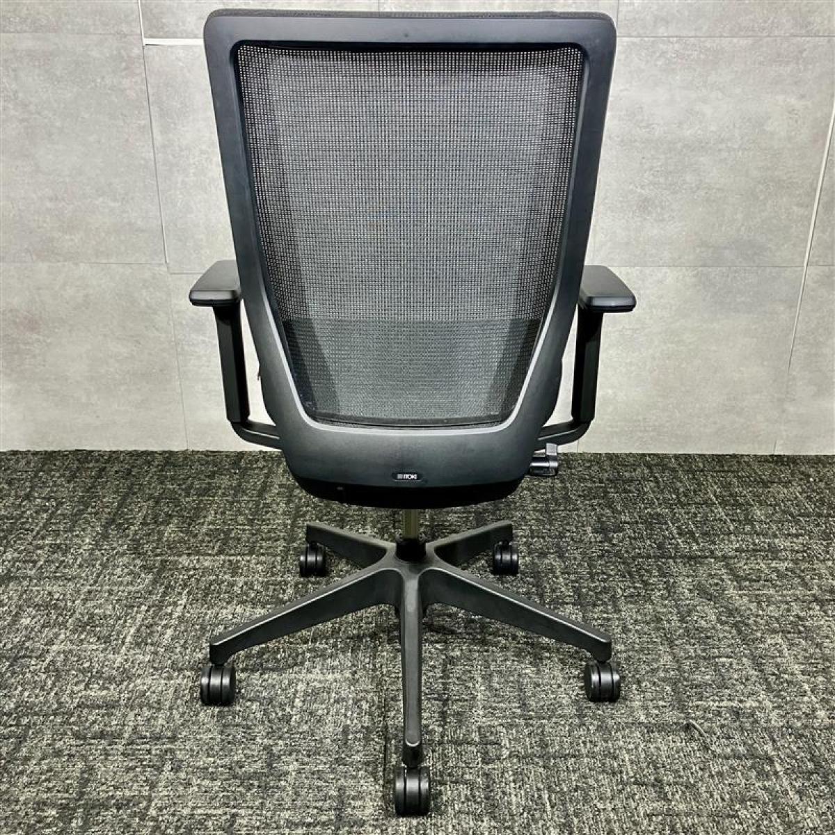 中古】ミレッザ KF-910JB-T1T1T1 イトーキ/ITOKI 肘付ハイバックチェア
