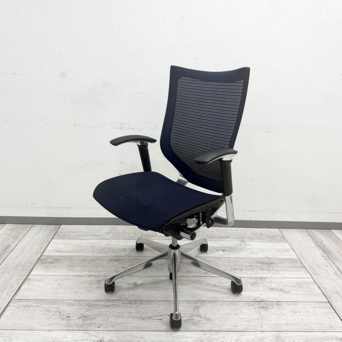 中古】バロンメッシュチェア CP85AR FDH4 オカムラ/okamura 肘付