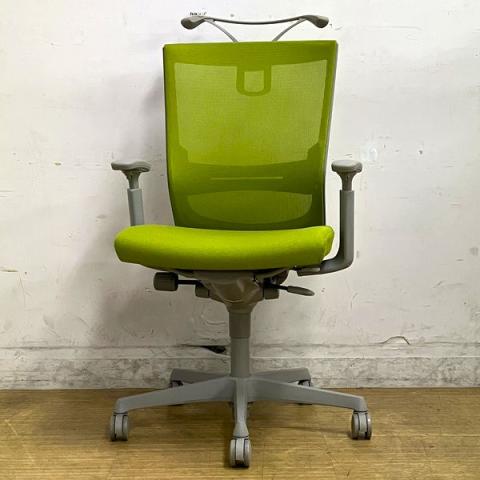 【中古】エスクードメッシュ C498GS FHB6 オカムラ（okamura） 肘付ハイバックチェア