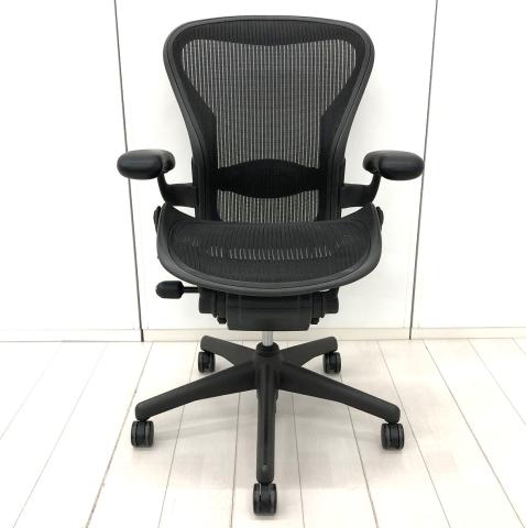 【中古】アーロンチェア AE111PWB　AJG1BBFP　3D01 Herman Miller（ハーマンミラー） 肘付ハイバックチェア