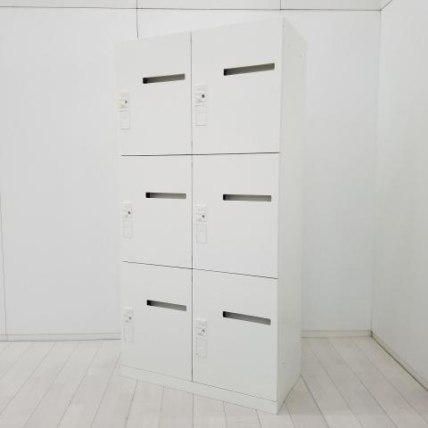 【中古】レクトラインロッカー 4Z6VRS 0396 オカムラ（okamura） 6人用パーソナルロッカー
