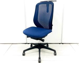 【在庫入替えセール！】【前傾チルト機能付き！オカムラ製品で最も人気を集める高機能メッシュチェア！】■オカムラ（okamura）製　シルフィー（Sylphy）チェア　肘無ハイバック　■背面メッシュ　■ハンガー付　■ブルー