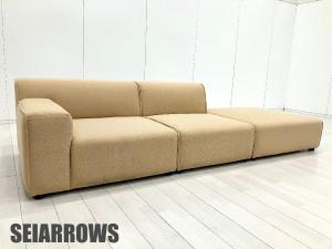 SEIARROWS/セイアローズ　CITTA チッタ　片アーム3人掛け ソファ３点セット　ファブリック