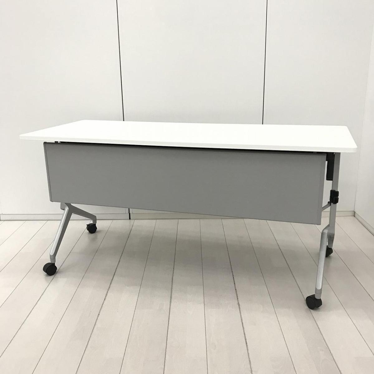 【西】～使わないときはすっきり、美しく収納。～【コクヨ】【サイドスタックテーブル】【ホワイト】【テーブル】【幕板無】【椅子】【書庫】【書棚】【棚】【ラック】【収納】【格安】【安い】【メーカー】【レイアウト変更】【模様替え】 その他シリーズ   中古 