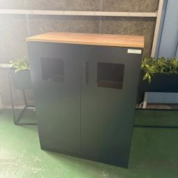 【中古】 コクヨ エディア ダストボックス（ゴミ分別収納庫）幅900mm 奥行450mm 高さ1130mm ブラック 入荷しました！オフィスのゴミ分別・リサイクルステーションに最適｜中古オフィス家具をお探しならオフィスバスターズ福岡博多店へお気軽にお問い合わせください！
