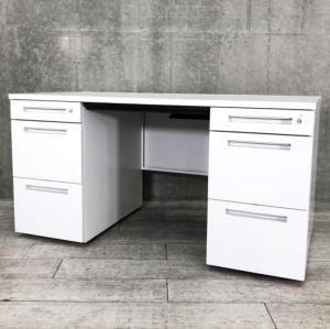 【あらゆる空間に調和するシンプルデザイン！】■イトーキ　シーゼットシリーズ　両袖デスク　W1400㎜　ホワイト　■両袖付きで収納量抜群！上長席にもおすすめ！【ITOKI　CZR】