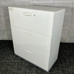 【収納力抜群の3段ラテラル書庫！】◆プラス/L6　書類整理　分類　《オフィスバスターズ福岡博多店は、福岡を拠点として、日本全国へ中古オフィス用品・オフィス家具を提供しております》