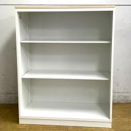 オープン書庫　コクヨ　エディア　ホワイト　ナチュラル天板付き　A4×3段分収納　さっと取り出せるのが便利な扉の無い仕様