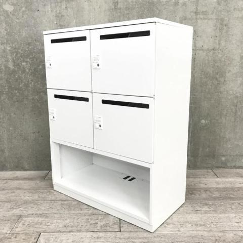 【7月7日入荷予定】4人用パーソナルロッカー+オープン書庫 コクヨ イノンシリーズ ホワイト 天板付き ダイヤル錠 ※非常解錠キーは別途【愛知・名古屋・豊田・静岡・浜松】