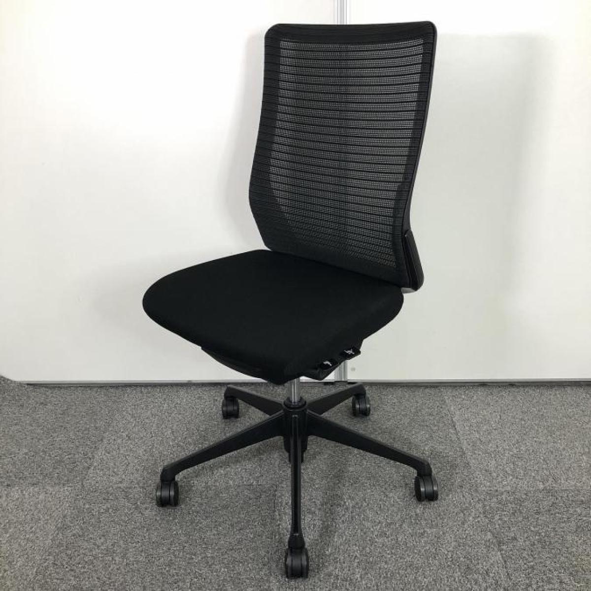 中古】コーラルメッシュ オカムラ/okamura 肘無ハイバックチェア 