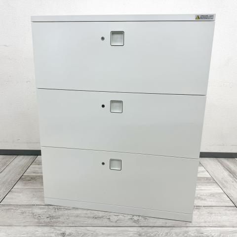 【中古】レクトライン 4BG3CY ZA75 オカムラ（okamura） ローキャビネット／ラテラル
