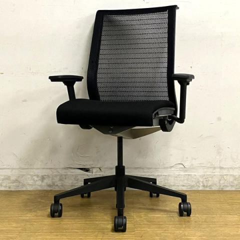 【中古】シンクチェア（旧モデル）  Steelcase（スチールケース） 肘付ハイバックチェア