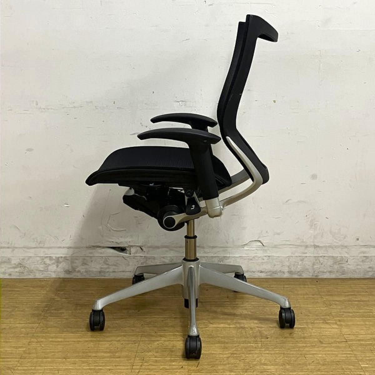 中古】バロンメッシュチェア CP83CR FDH1 オカムラ/okamura 肘付ロー 