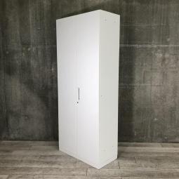 【扉が大きく開いて出し入れしやすい！たっぷり6段収納できます！】■コクヨ（KOKUYO）製　エディア（EDIA）シリーズ　両開き書庫　ハイキャビネット　H2100㎜　■シリンダー錠　■ホワイト