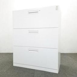 【4台入荷!!】希少サイズ!!人気のエディアシリーズ入荷!中古 キャビネット 書庫 ロッカー 棚 ホワイト オフィス【在庫入替品】