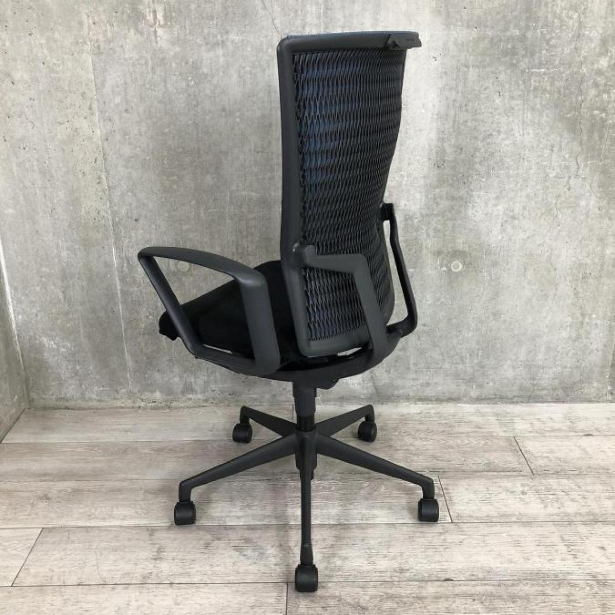 中古】アクトディアチェア AA-10B ウチダ/UCHIDA 肘付ハイバックチェア 
