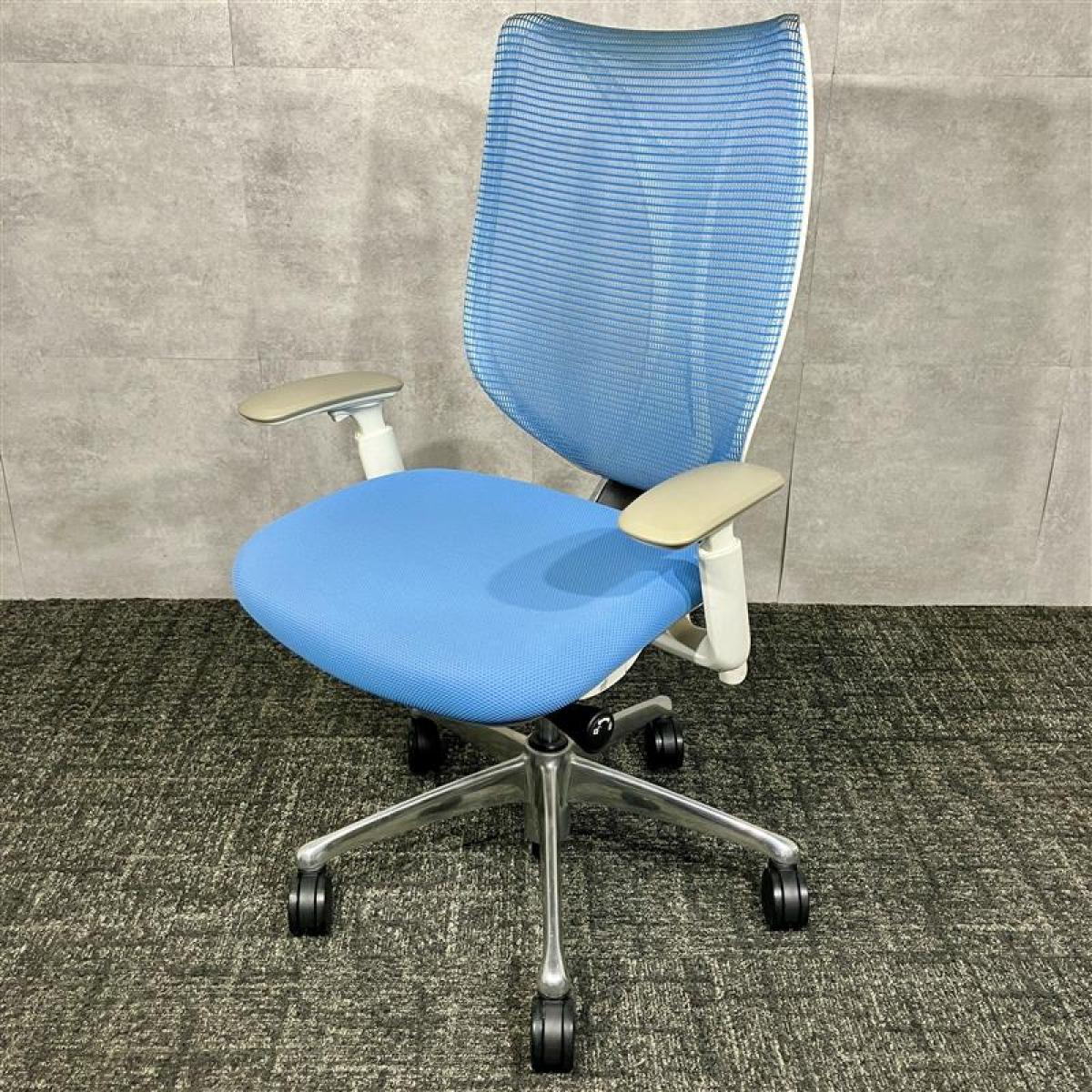 中古】 C833BW FSY4 オカムラ/okamura 肘付ハイバックチェア 602051 