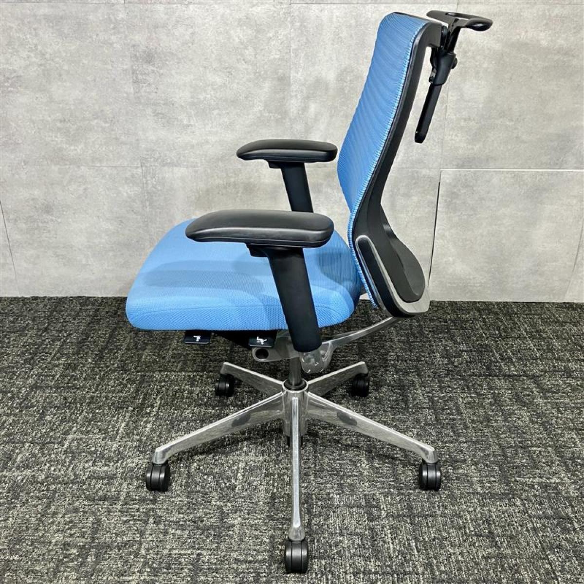 中古】コーラルチェア CQ82BR FSH4 オカムラ/okamura 肘付ミドルバック 